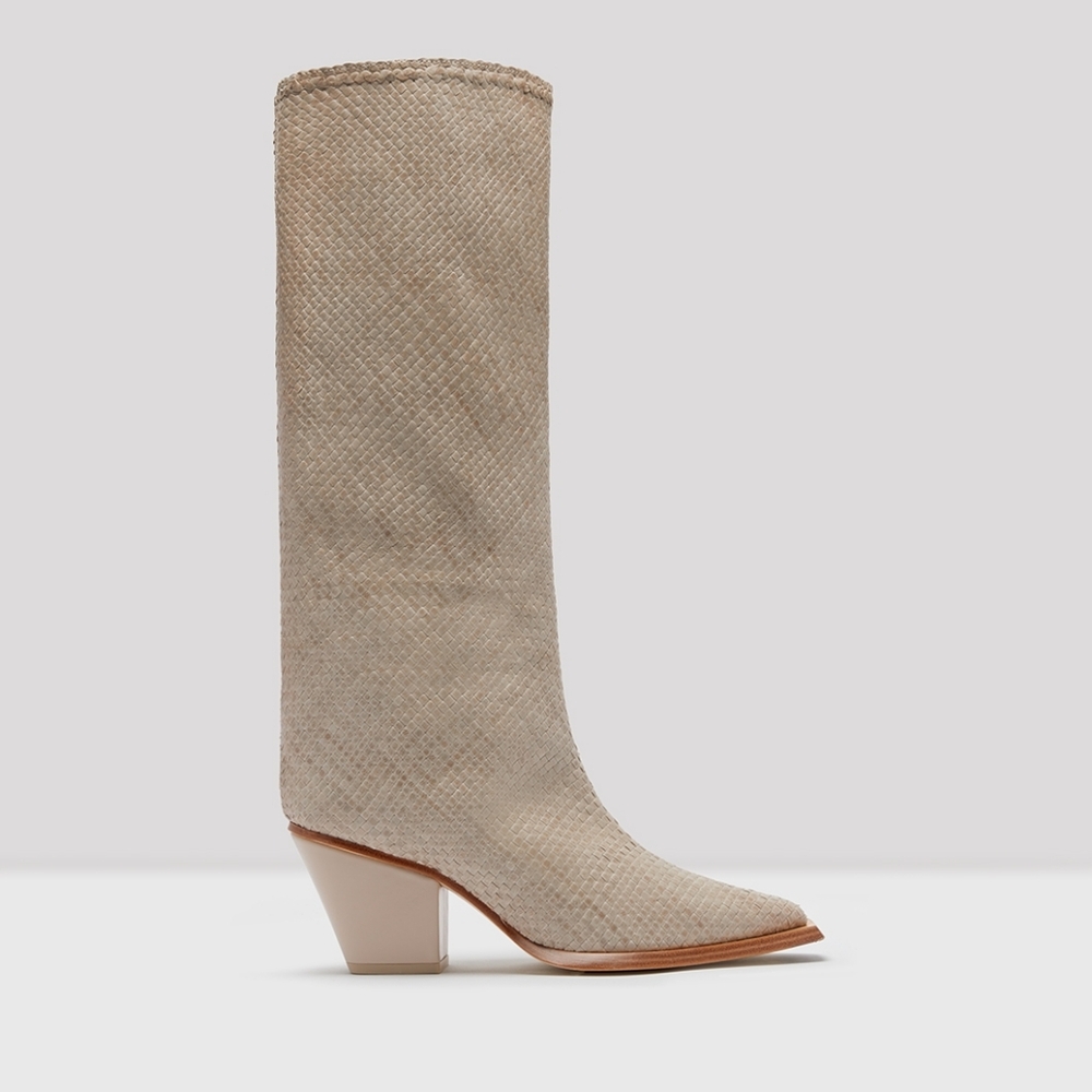 MIISTA Dallis Parchment Woven Leather Boot 37